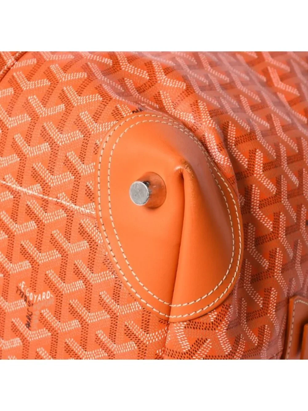 Goyard Boston Bag Back Boeing 45 Orange All Over Print